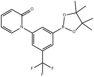 1-(3-(4,4,5,5-tetramethyl-1,3,2-dioxaborolan-2-yl)-5-(trifluoromethyl)phenyl)pyridin-2(1H)-one Struktur