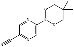 5-Cyanopyrazine-2-boronic acid neopentylglycol ester Struktur