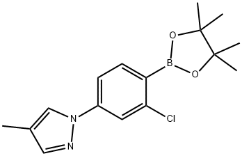 2-Chloro-4-(4-methyl-1H-pyrazol-1-yl)phenylboronic acid pinacol ester Struktur