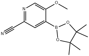 5-Methoxy-2-cyanopyridine-4-boronic acid pinacol ester Struktur