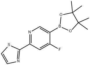 4-Fluoro-2-(thiazol-2-yl)pyridine-5-boronic acid pinacol ester Struktur