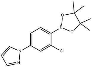 2-Chloro-4-(1H-pyrazol-1-yl)phenylboronic acid pinacol ester Struktur