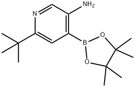 3-Amino-6-(tert-butyl)pyridine-4-boronic acid pinacol ester Struktur