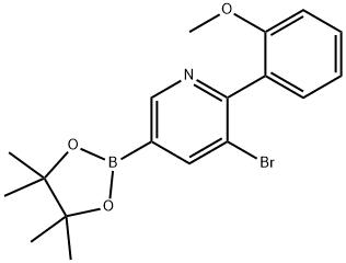 5-Bromo-6-(2-methoxyphenyl)pyridine-3-boronic acid pinacol ester Struktur