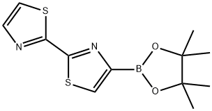 4-(4,4,5,5-tetramethyl-1,3,2-dioxaborolan-2-yl)-2,2'-bithiazole Struktur