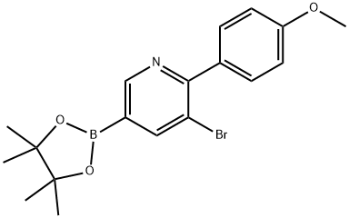 5-Bromo-6-(4-methoxyphenyl)pyridine-3-boronic acid pinacol ester Struktur