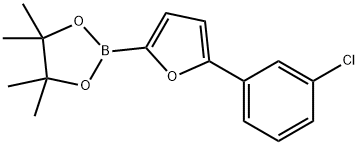 5-(3-Chlorophenyl)furan-2-boronic acid pinacol ester Struktur