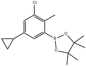 2-Methyl-3-chloro-5-cyclopropylphenylboronic acid pinacol ester Struktur