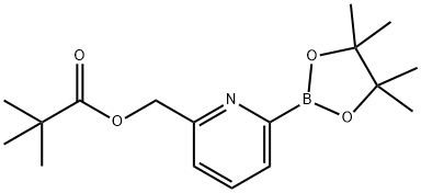 6-(Pivaloyloxymethyl)pyridine-2-boronic acid pinacol ester Struktur