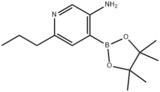 3-Amino-6-(n-propyl)pyridine-4-boronic acid pinacol ester Struktur