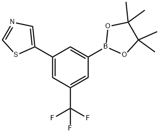 3-(Thiazol-5-yl)-5-trifluoromethylphenylboronic acid pinacol ester Struktur