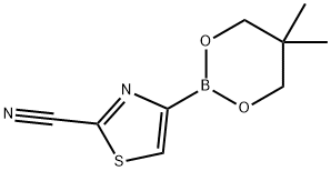 2-Cyanothiazole-4-boronic acid neopentylglycol ester Struktur