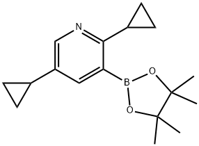 2,5-Di(cyclopropyl)pyridine-3-boronic acid pinacol ester Struktur