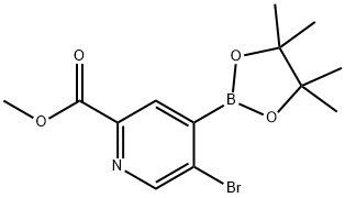 5-Bromo-2-(methoxycarbonyl)pyridine-4-boronic acid pinacol ester Struktur