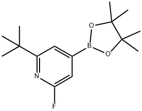 2-(tert-butyl)-6-fluoro-4-(4,4,5,5-tetramethyl-1,3,2-dioxaborolan-2-yl)pyridine Struktur