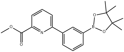 3-[6-(Methoxycarbonyl)pyridin-2-yl]phenylboronic acid pinacol ester Struktur