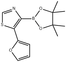 5-(2-Furyl)thiazole-4-boronic acid pinacol ester Struktur