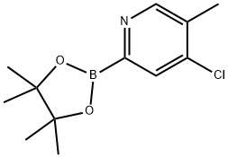 4-chloro-5-methyl-2-(4,4,5,5-tetramethyl-1,3,2-dioxaborolan-2-yl)pyridine Struktur