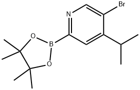 5-Bromo-4-(iso-propyl)pyridine-2-boronic acid pinacol ester Struktur