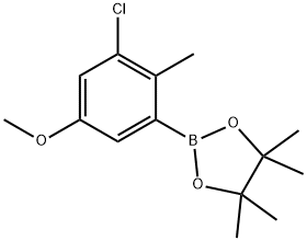 3-Chloro-2-methyl-5-methoxyphenylboronic acid pinacol ester Struktur