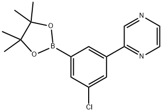 3-Chloro-5-(pyrazin-2-yl)phenylboronic acid pinacol ester Struktur