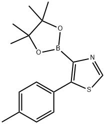 5-(4-Tolyl)thiazole-4-boronic acid pinacol ester Struktur