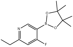 4-Fluoro-2-ethylpyridine-5-boronic acid pinacol ester Struktur