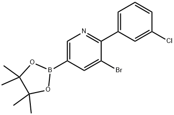 5-Bromo-6-(3-chlorophenyl)pyridine-3-boronic acid pinacol ester Struktur