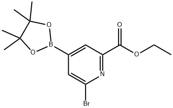 2-BROMO-6-(ETHOXYCARBONYL)PYRIDINE-4-BORONIC ACID PINACOL ESTER Struktur