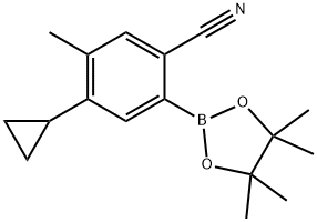 4-Methyl-2-cyano-5-cyclopropylphenylboronic acid pinacol ester Struktur