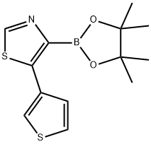 5-(3-Thienyl)thiazole-4-boronic acid pinacol ester Struktur