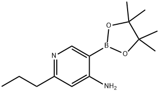 4-Amino-6-(n-propyl)pyridine-3-boronic acid pinacol ester Struktur