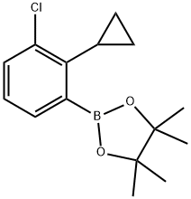 2-(3-chloro-2-cyclopropylphenyl)-4,4,5,5-tetramethyl-1,3,2-dioxaborolane Struktur