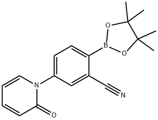 2-Cyano-4-(1H-pyridin-2-one)phenylboronic acid pinacol ester Struktur