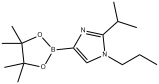 2-isopropyl-1-propyl-4-(4,4,5,5-tetramethyl-1,3,2-dioxaborolan-2-yl)-1H-imidazole Struktur