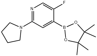 5-Fluoro-2-(pyrrolidino)pyridine-4-boronic acid pinacol ester Struktur