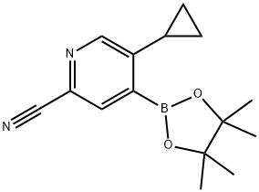 5-Cyclopropyl-2-cyanopyridine-4-boronic acid pinacol ester Struktur