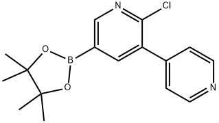 6-Chloro-5-(pyridin-4-yl)pyridine-3-boronic acid pinacol ester Struktur