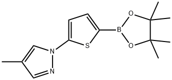 5-(4-Methyl-1H-Pyrazol-1-yl)thiophene-2-boronic acid pinacol ester Struktur