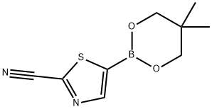 2-Cyanothiazole-5-boronic acid neopentylglycol ester Struktur