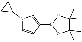 1-cyclopropyl-3-(4,4,5,5-tetramethyl-1,3,2-dioxaborolan-2-yl)-1H-pyrrole Struktur