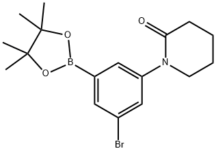 1-[3-(TETRAMETHYL-1,3,2-DIOXABOROLAN-2-YL)-5-BROMOPHENYL]PIPERIDIN-2-ONE Struktur