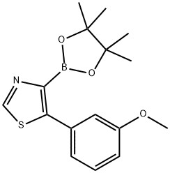 5-(3-Methoxyphenyl)thiazole-4-boronic acid pinacol ester Struktur