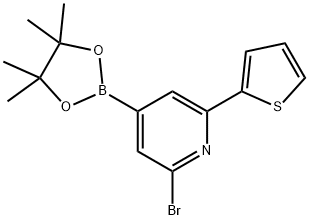 2-Bromo-6-(2-thienyl)pyridine-4-boronic acid pinacol ester Struktur