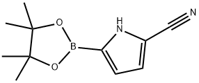 5-(4,4,5,5-tetramethyl-1,3,2-dioxaborolan-2-yl)-1H-pyrrole-2-carbonitrile Struktur