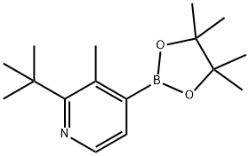 3-Methyl-2-(tert-butyl)pyridine-4-boronic acid pinacol ester Struktur