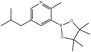 2-Methyl-5-(iso-butyl)pyridine-3-boronic acid pinacol ester Struktur