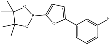 5-(3-Fluorophenyl)furan-2-boronic acid pinacol ester Struktur