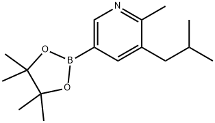 6-Methyl-5-(iso-butyl)pyridine-3-boronic acid pinacol ester Struktur