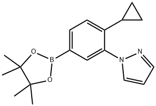 4-Cyclopropyl-3-(1H-pyrazol-1-yl)phenylboronic acid pinacol ester Struktur